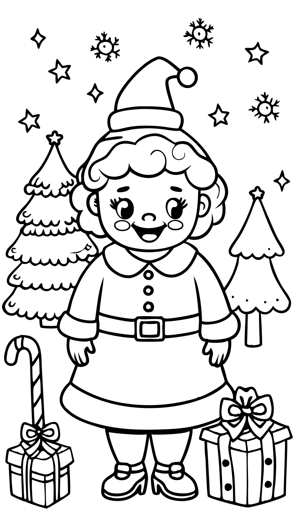 mrs santa claus coloring pages